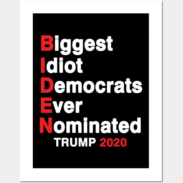 Biggest Idiot Democrats Ever Nominated Wall Art by Mirnamar